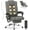 Gray, variant on MEISSALIVVE Massage Executive Office Chair with Footrest, Big and Tall Office Chair, Ergonomic High Back Leathaire Computer Chair with Adjustable Lumbar Support & Back Height (Gray)