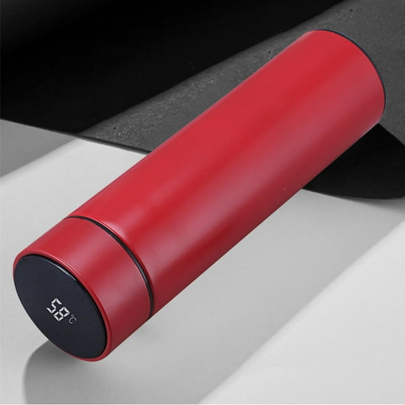 Renjiang Metal Water Bottle Vacuum Cup with Smart Temperature Display,Tactile Sensation Display Temperature 304 Stainless Steel Insulation Cup Water Bottles