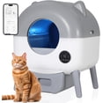 thumbnail image 1 of Automatic Self Cleaning Cat Litter Box with App Control and Triple Safety Protection, 76L Electric Litter Box with Washable Liner and Garbage Bags for Multiple Cats, Light Gray Dark Gray, 1 of 8