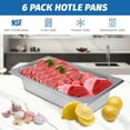 thumbnail image 5 of 6-Pack Hotel Pans 1/3 Size Steam Table Pan 2.5" Deep Hotel Pan Stainless Steel Pan for Party, Restaurant, Hotel, 5 of 15