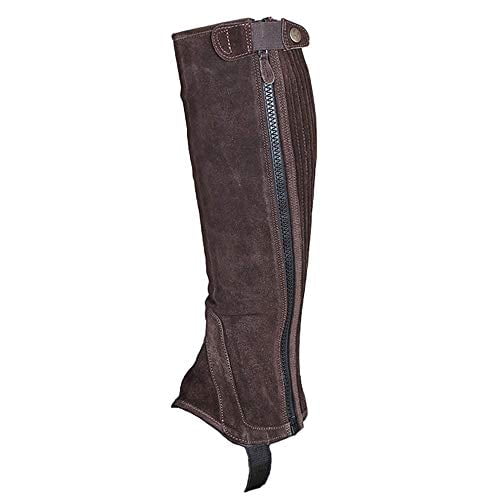 Shires Moretta Adults Suede Half Chaps Brown Small Tall
