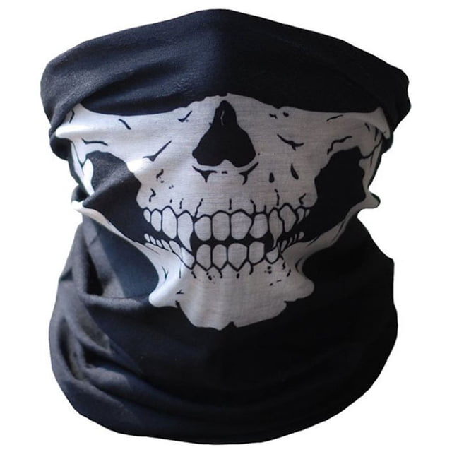 Máscara de cosplay, bufanda para la cabeza, máscara con forma de calavera de terror para Halloween