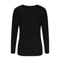 thumbnail image 2 of 3PCS Long Sleeve Basic Tops for Women, Women's Ribbed Scoop Neck Slim Fitted T Shirts Basic Solid Long Sleeve Layering Tee Tops, 2 of 6