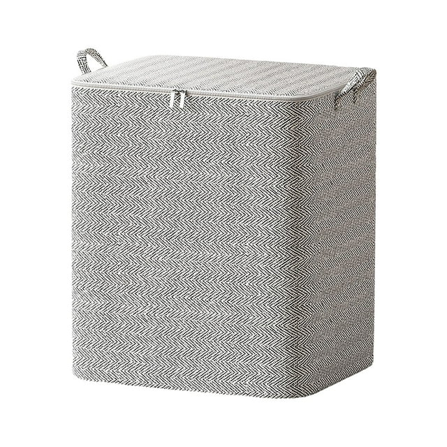 Leutsin Large Clothes Storage Bag Organizer, Portable Non-Woven Clothes Quilt Storage Baskets And Bins With Lids, Closet Organizer Storage Containers With Durable Carry Handle On Clearance