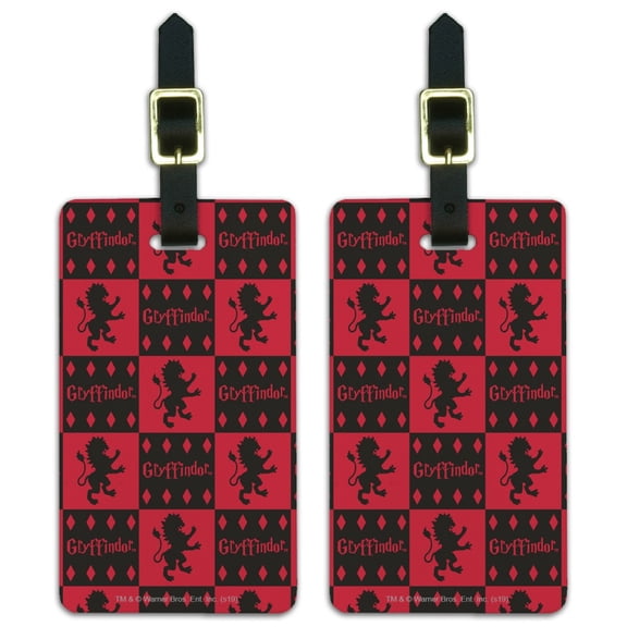 Harry Potter Gryffindor Pattern Luggage ID Tags Suitcase Carry-On Cards - Set of 2