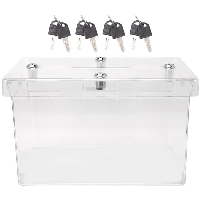 Shisuyan Acrylic Clear Box with and Keys Wedding Card Box Wedding Shoes Hiding Box
