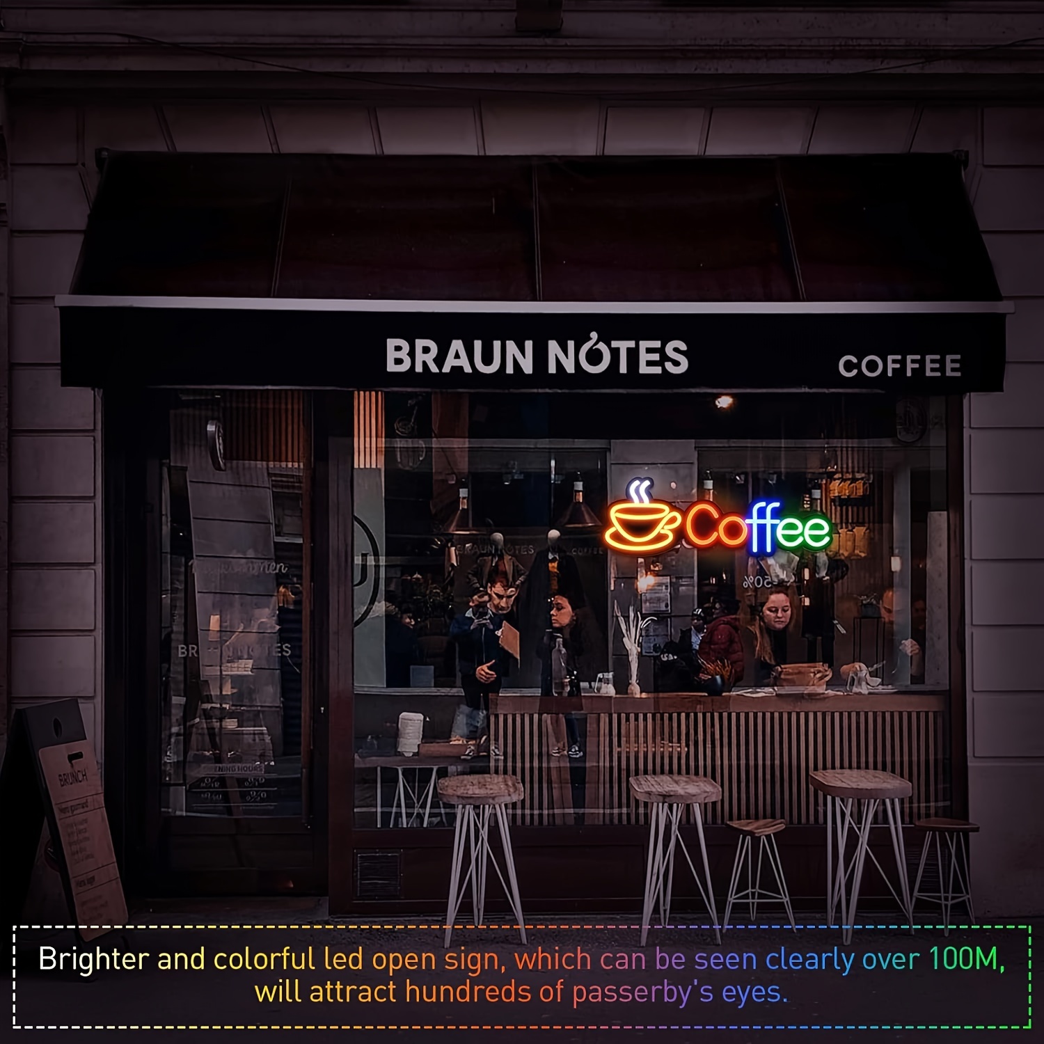 SDOTXA 1pc Coffee Neon Sign  5V Bright Coffee Led Neon Sign For Wall Decoration 18.11* 7.91in  Neon Light Decoration Cafe Open Sign Restaurant  Store Wall Light Sign  Coffee Neon Light Sh