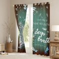 thumbnail image 3 of Feelyou Rustic Dandelion Plant Black Out Curtains, Farmhouse Lodge Cabin Curtains Pack of 2 (42x63 Each), Western Countryside Bedroom Curtains, Blackout Curtains Bedroom Decor, 3 of 6