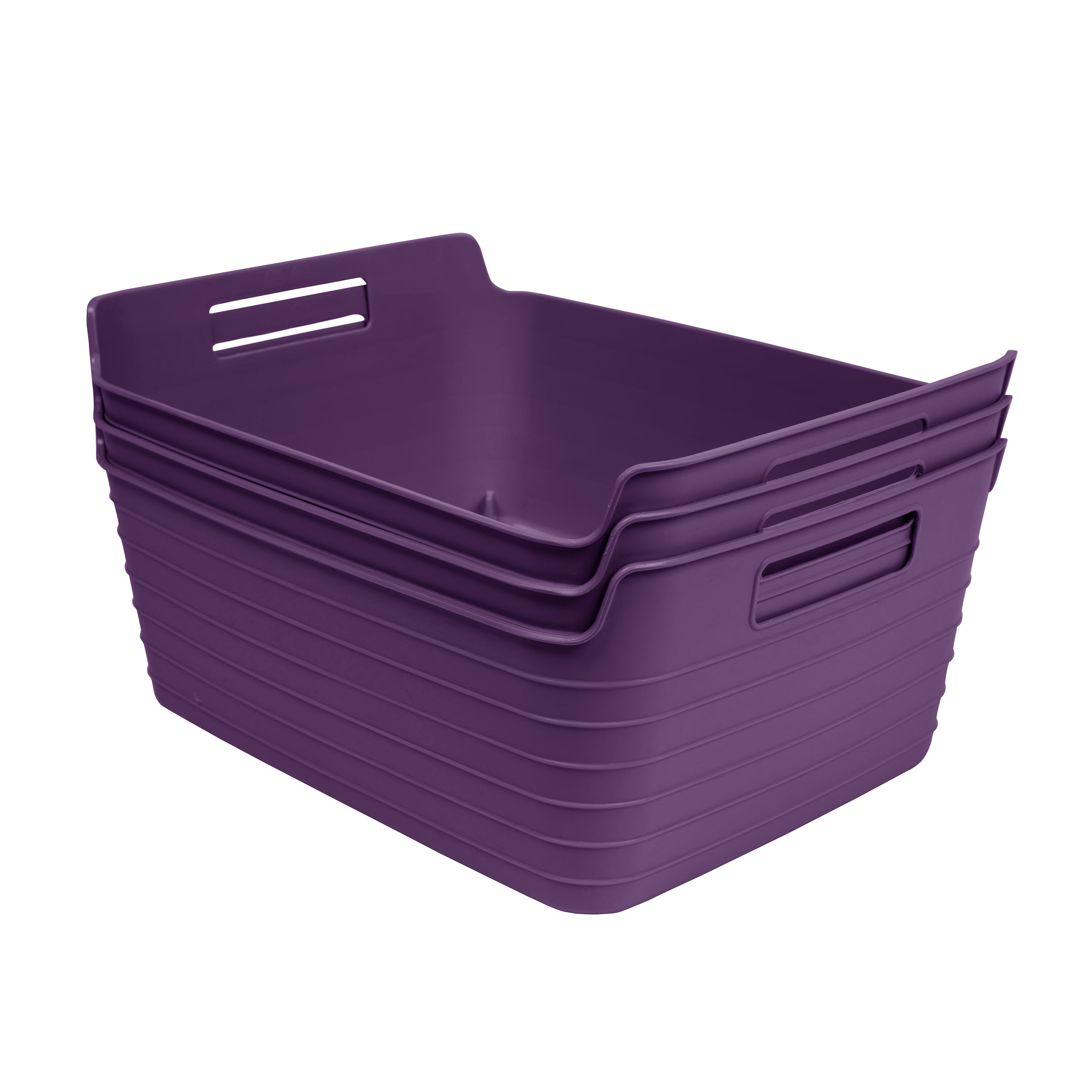 Mainstays Large Flex Bin Purple