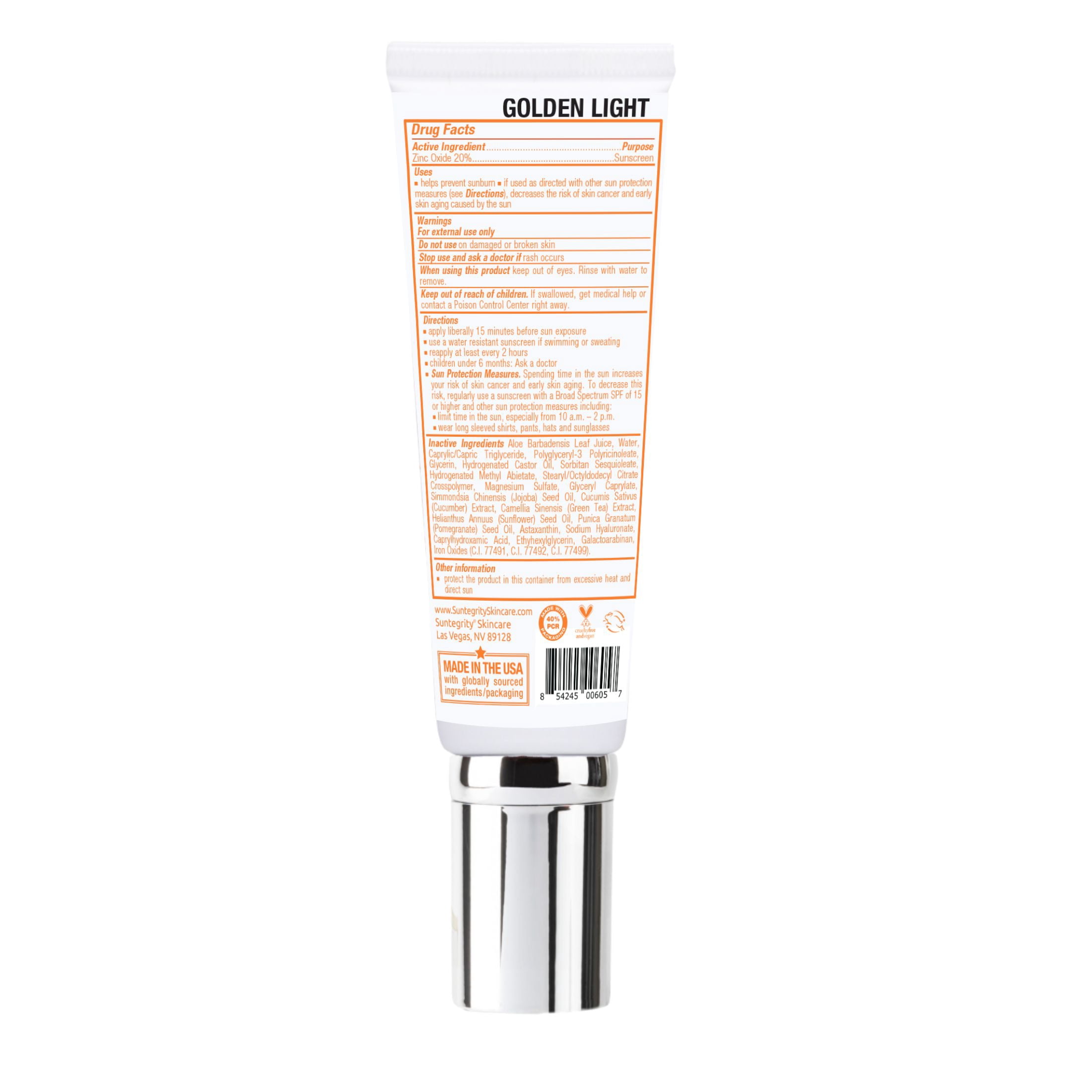 Suntegrity 5-IN-1 Tinted Sunscreen Moisturizer (GOLDEN LIGHT Shade) - Broad Spectrum SPF 30