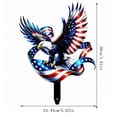 thumbnail image 3 of Yardvibe Patriotic Eagle Garden Metal Stakes, 11.81"x9.62" 4th of July 250th Anniversary Welcome Yard Signs USA Outdoor Decor, Garden Stake for Independence Patio Lawn Walkway (G), 3 of 6