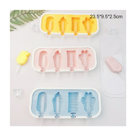 

Liveday Reusable DIY Popsicle Stencil Ice Cream Stencil Ice Lolly Stick Ice Storage Box