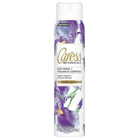 (2 pack) Caress Botanicals Body Spray for Women Sweet Violet 3.1 (Best Way To Caress A Woman)