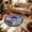 A, variant on Cififendec Christmas Round Area Rug, 31.5", Large 3D Visual Illusion Floor Mat with Santa Print Non Slip Base for Fireplace Side Festive Floor Styling