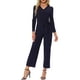 thumbnail image 1 of INSPIRAR CHIC Mono de Mujer con Cuello en V de Manga Larga, Pierna Ancha, Pantalones Largos, Mono de Punto Elegante, 1 of 6