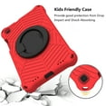 thumbnail image 6 of Dteck Case for Samsung Tab A 8.0 SM-T290/T295 2019, Kids Friendly EVA Rugged Shell Foldable Kickstand 360 Degree Rotayable Versatile Hand-full Ring Shockproof Anti-drop Lightweight Case, Red, 6 of 10