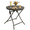 Black, variant on TeoKJ Folding Patio Side Table, All-Weather Polywood & Metal Outdoor Side Table, Rust-Resistant, Black