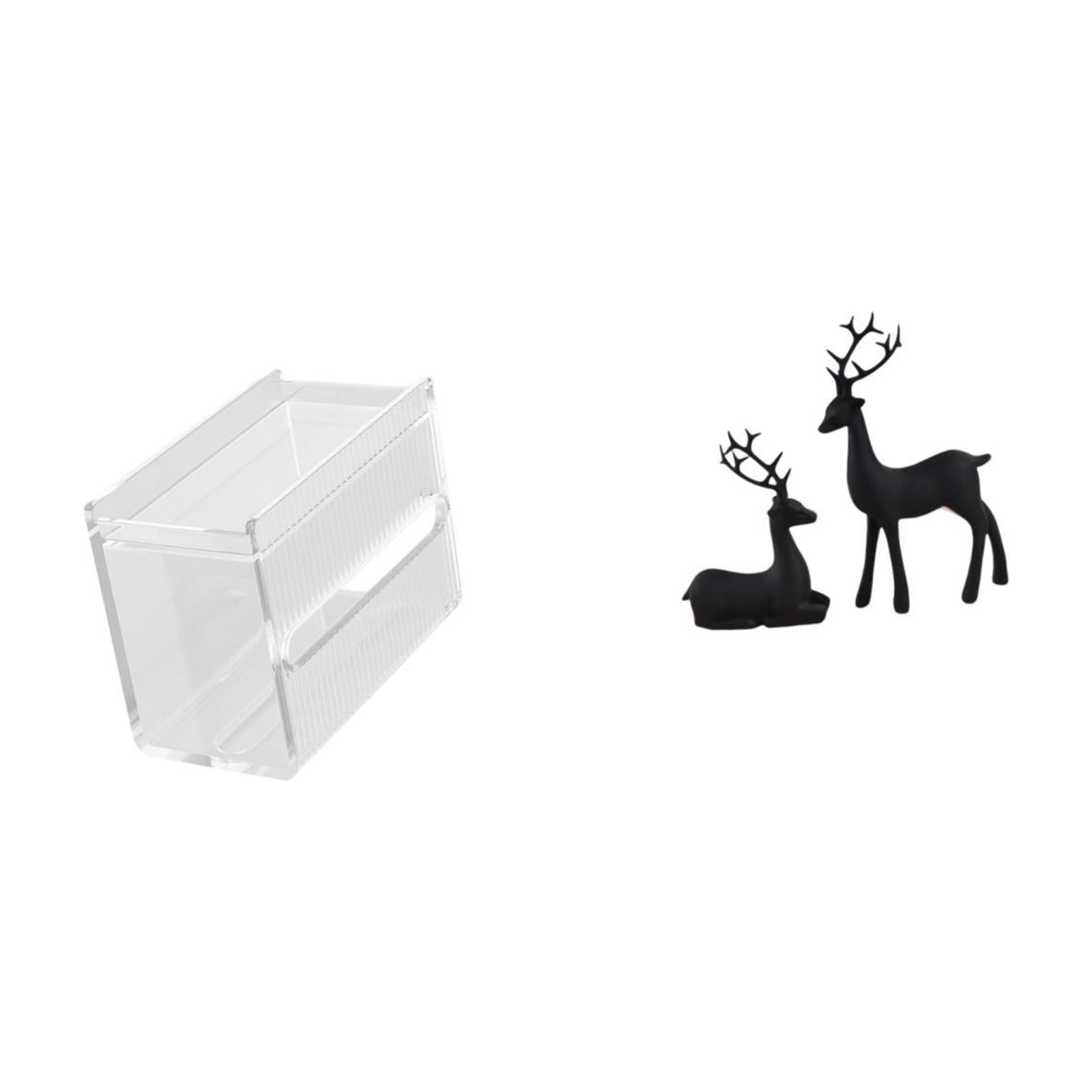 Fiocias Tissue Case Wall Mounted Toilet Paper Storage Box Acrylic Toilet Tissue Towel Holder Reindeer Statue Resin Construction Suitable for Bedrooms Kitchens