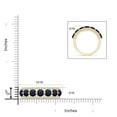 thumbnail image 5 of ANGARA Natural 2.31 ct Blue Sapphire Half Eternity Ring with Diamonds in 14K Yellow Gold for Women (Size-4mm) | September Birthstone, Anniversary, Jewelry Gift for Women | Natural Sapphire Ring, 5 of 9