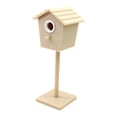 thumbnail image 2 of Casa de muñecas a escala 1:12, casita para pájaros, decoración para casa de muñecas, mini nido, escena hecha a mano. Color de la madera, 2 of 9