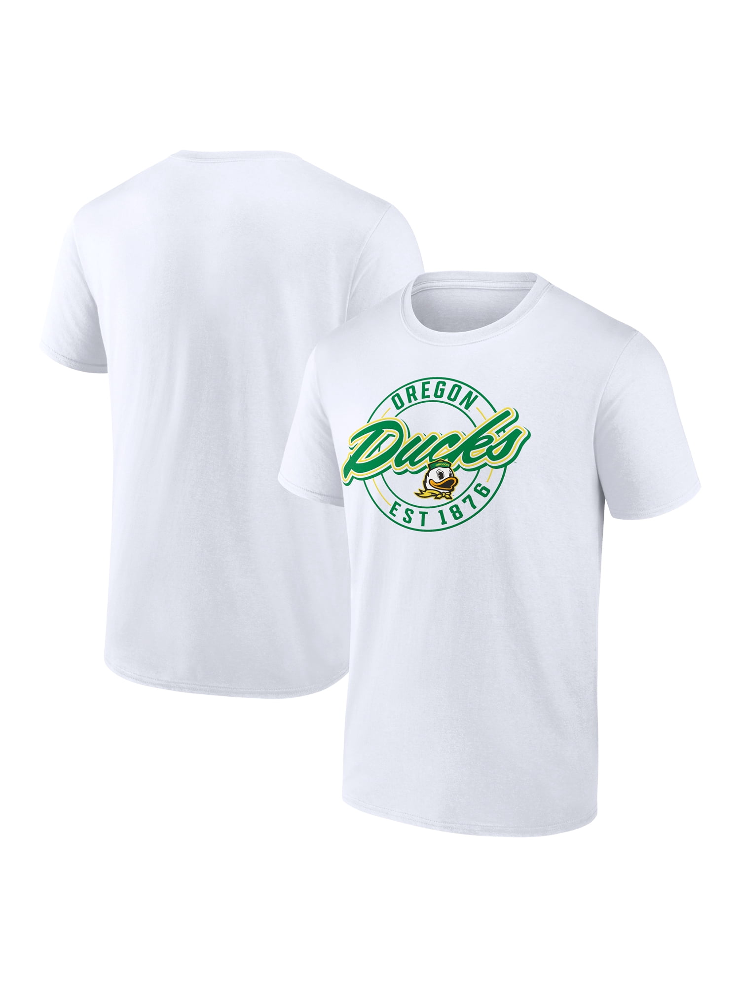 NCAA Oregon Ducks Men's Cotton White Short Sleeve T-Shirt