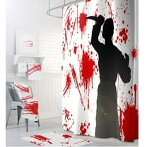 Funny Horror Themed Shower Curtain, Scary Halloween Decorations, Halloween Fabric Shower Curtain, Unique Home Decoration, Spooky Bath Accessories 66x72in