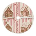 thumbnail image 6 of Yayeee Christmas Tree Skirt 47 inches for Xmas Tree Holiday Party Decoration, Pink Candy House, 6 of 6