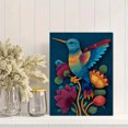 thumbnail image 2 of Hummingbird Floral Canvas Print Wall Art for Living Room Bedroom Dining Room Hallway Decor, 2 of 8
