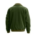 thumbnail image 4 of Mohiass Bomber Jacket Men Zip Up Lightweight Jackets Casual Stylish Fall Winter Coats Windbreaker Clothing with Pockets Green 2XL, 4 of 4