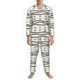 thumbnail image 3 of Salouo Anchors and Ropes Print Button-Front Long Sleeve Pajama Set for Men, Soft 2Pjs Men's Long Sleeve Sleepwear-Large, 3 of 7