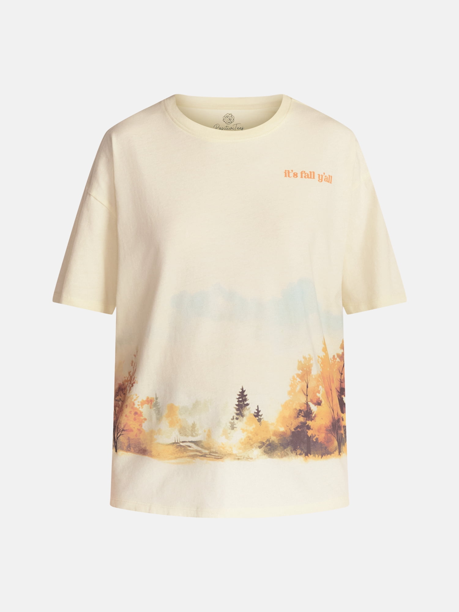 Women's It's Fall Y'all Graphic Seasonal Fall Tee, from Positivitees, Sizes S-4X