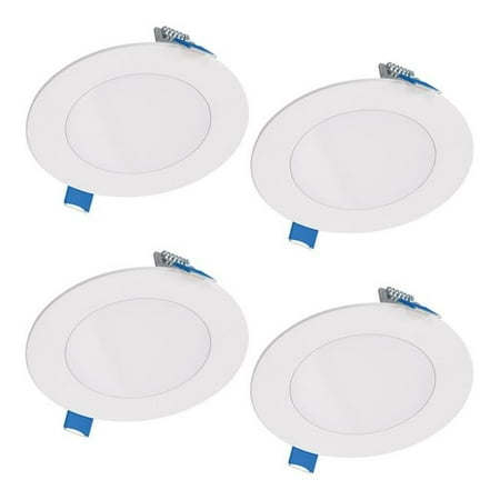

4 in. 10.1W HLB Lite LED Recessed Direct Mount Light Trim - Matte White