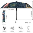 thumbnail image 3 of FORMRS Travel Umbrella Folding Auto Open Close Windproof Rain UV Protection, Floral Flamingo, 3 of 8