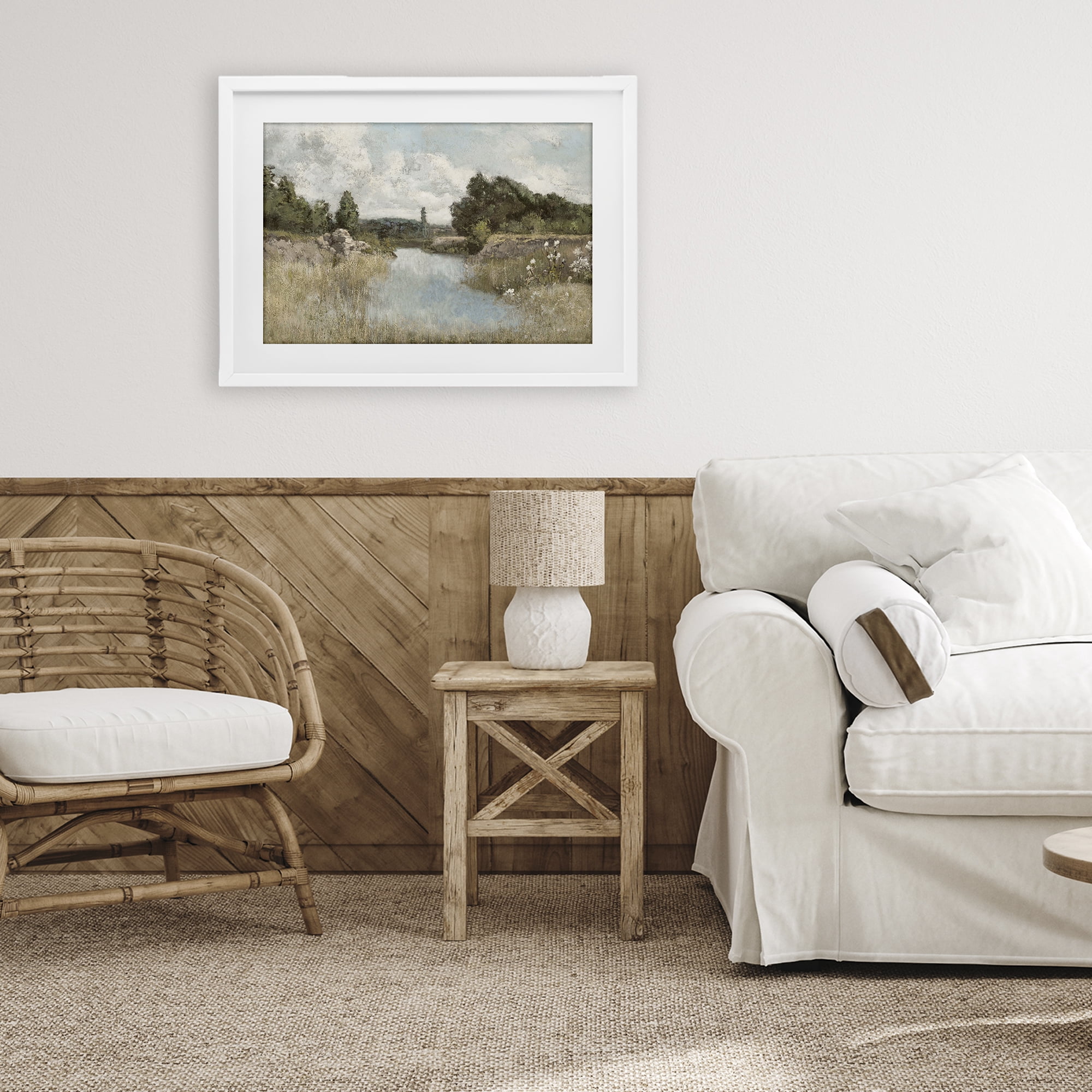 Stupell Industries Dawn At The Shore White Framed Print Under Glass, design by Christy McKee