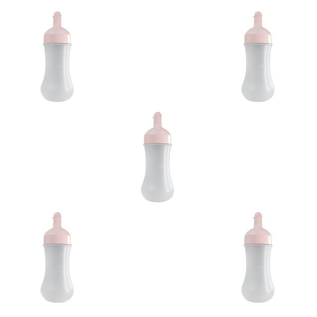 Maytalsory 350ML Sauce Bottle Squeezing Condiment Dispenser Clip Nozzle Plastic Empty Storage Bottle Kitchen Cooking Salad Bottle Pink 5Set