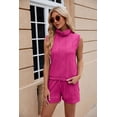 thumbnail image 2 of EASYBRAUS Women Summer Sleeveless Shorts Set Casual Drawstring Pocket Outfit Two Piece Set, 2 of 9