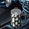 thumbnail image 5 of 30 Oz Halloween Tumbler with Handle and Straw, Pumpkin Skeleton Cat Insulated Tumbler, Halloween Birthday Gifts for Women Adults Teenagers, 5 of 5