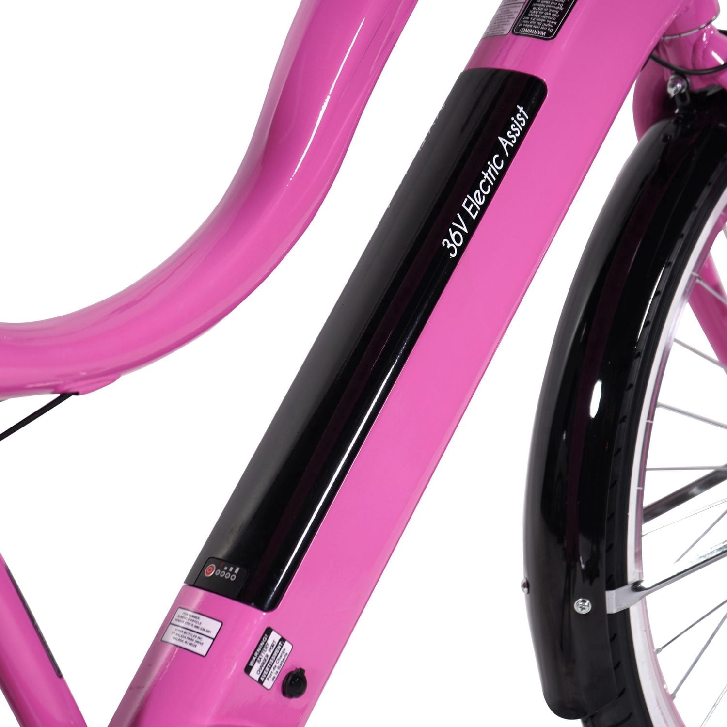 Hyper Barbie 26" Ladies 36V Electric Cruiser E-Bike for Adults, Pedal-Assist, 250W Motor, Pink