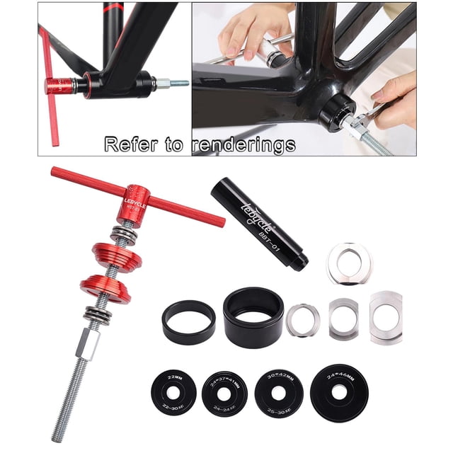 Herramienta de instalación de auriculares Macarena de pedalier universal profesional rojo