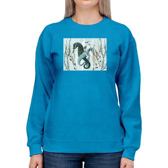 Sea Santa Sweatshirt Women -Grace Popp Designs, Female 5X-Large
