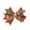 Green Santa, variant on Hair Bow Layered Christmas Bow with Silicone Charm, One Size for Teens-Red Tree