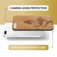 thumbnail image 6 of Case Yard Wooden Case Outside Soft TPU Silicone Slim Fit Shockproof Wood Phone Cover for Girls Boys Men and Women Supports Wireless Charging Mermaid on the Moon Design case for iPhone-8-Plus, 6 of 7