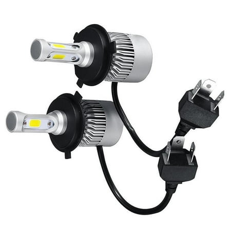 H4 LED Headlight Bulbs 6000K Cool White LED Headlight Headlamp Conversion Kit Dual Beam High/Low Beam Lamp Kit Light