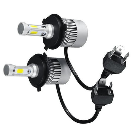 Headlamp Kit - H4 LED Headlight Bulbs 6000K Cool White LED Headlight Headlamp Conversion Kit Dual Beam High/Low Beam Lamp Kit Light Bulbs