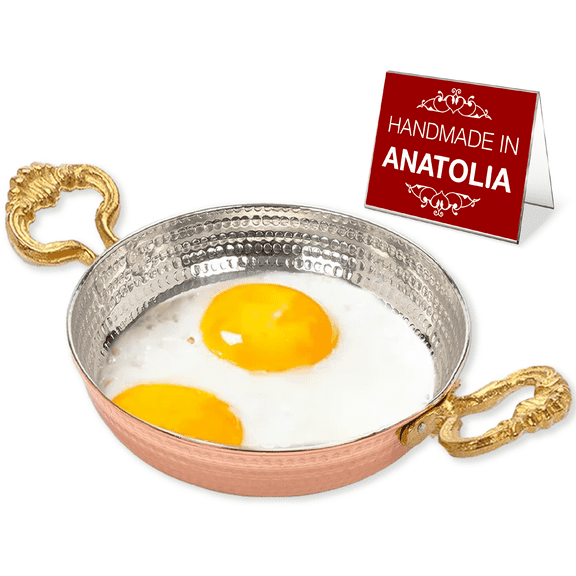HAKAN 5.5 in Ottoman Style Handmade Copper Frying Pan