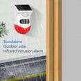 thumbnail image 4 of Alarma Sensor de movimiento ShuxiuWang Alarma de sonido exterior Sirena Alarma solar con detector de movimiento 129db Luz IP65 Impermeable para granja villa hogar patio granero 1 paquete, 4 of 5