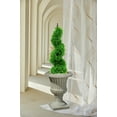 thumbnail image 5 of Spiral Topiary Artificial Cypress,Fake Trees for Outdoor and Indoor, Front Door Plants,Topiary Trees Artificial Outdoor with Plastic Pot,Set of 2(35inch), Special Green Color, 5 of 7
