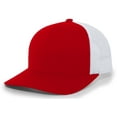 thumbnail image 2 of Pacific Headwear Trucker Snapback Cap 104C Red/White/Red Os, 2 of 8