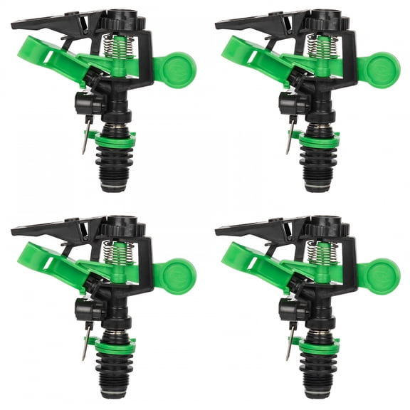 HIBIBUD 1/2 Inch Plastic Impact Sprinklers Heads Adjustable 360° Pulsating Irrigation
