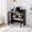 Black, variant on Haooyeah Fold Out Desk with Power Outlets, Small Space-Saving Foldable Desk with Storage Shelf, Hidden Wall Desk for Bedroom, Living Room & Office, Black